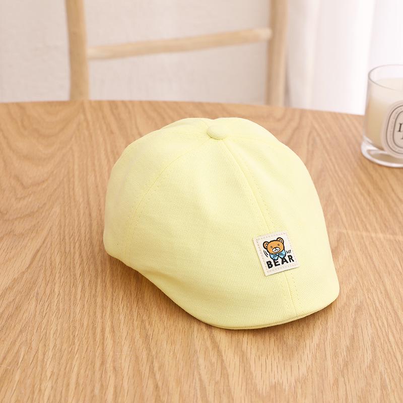 Benhui Baskenmütze mit Cartoon-Bär und Entenschnabel für Kinder im Alter von 1–3 Jahren – modische Mütze für Jungen und Mädchen