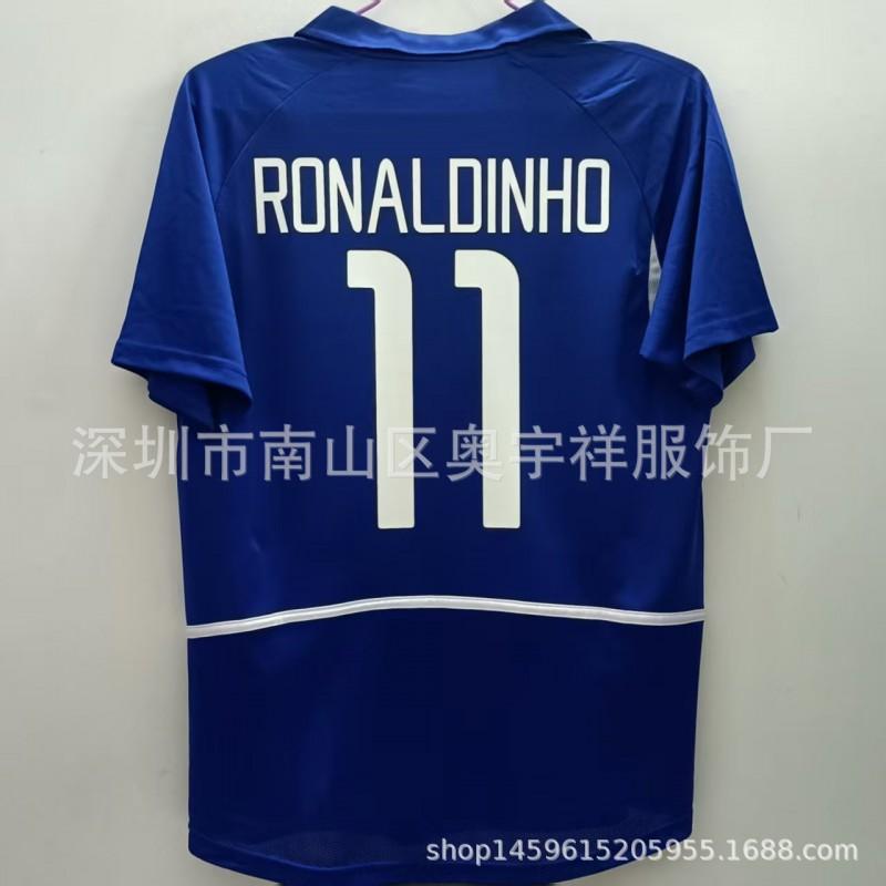 Vintage Brazil National Team Soccer Jersey Ronaldo 9 Classic Retro Football Shirt Short Sleeve Unisex