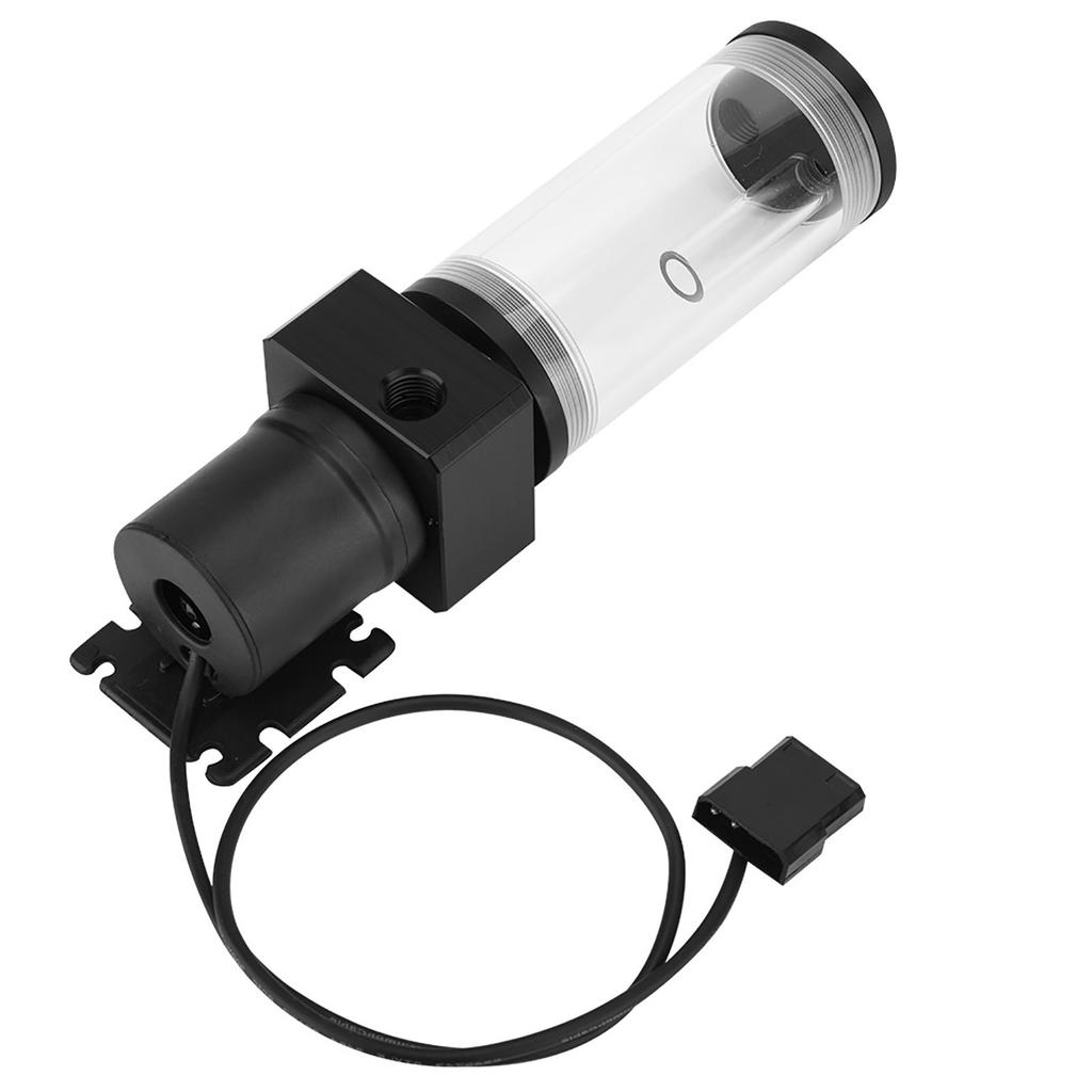 Acrylic Computer DIY Water Cooling Tank Cylinder Reservoir 19W Pump G1 4