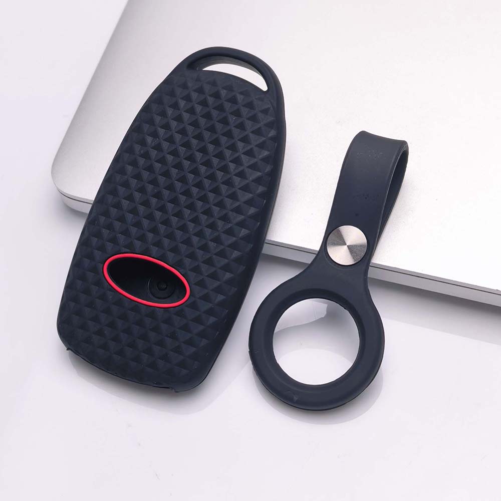 Key Fob Cover for Chery Tiggo with Keychain Anti-Scratch Guard Shockproof Protection Soft Grip Texture Responsive Button Touch Dust Resistant Cover