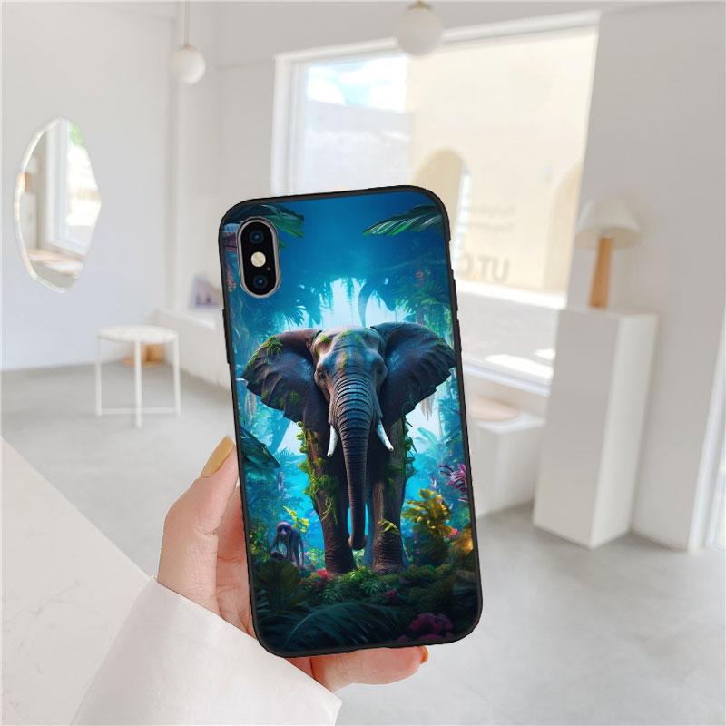 QT3 Animal Elephant Phone Case for Samsung Galaxy A05 A05S A12 A13 A15 A33 A53 A73 M15E M55 S10 S10E S20 Ultra Lite Plus Fe