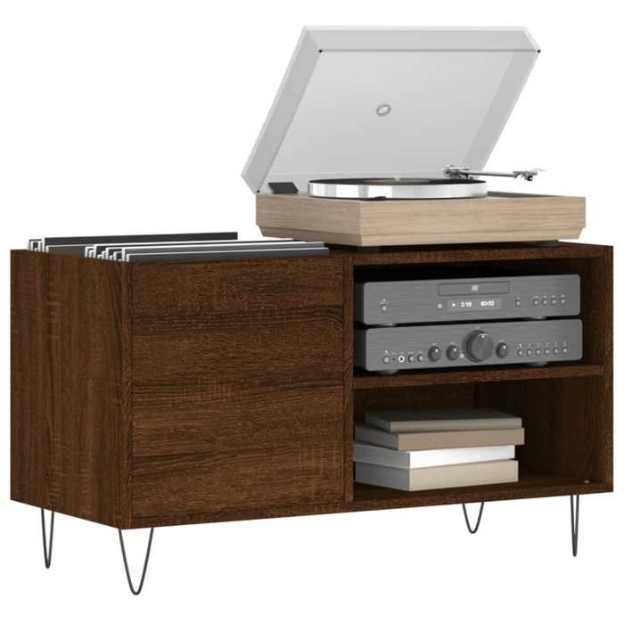 VidaXL Armoire à disques chêne marron 85x38x48 cm bois d'ingénierie 831707