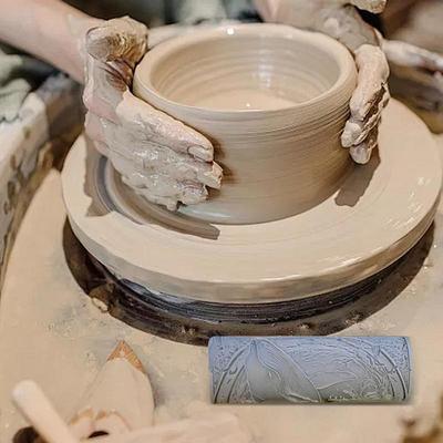 Roller For Clay Clay Roller Tool Rolling Pin Crafting Supplies With Bird Bee Whale Pattern Pottery Tools For Arts & Crafts