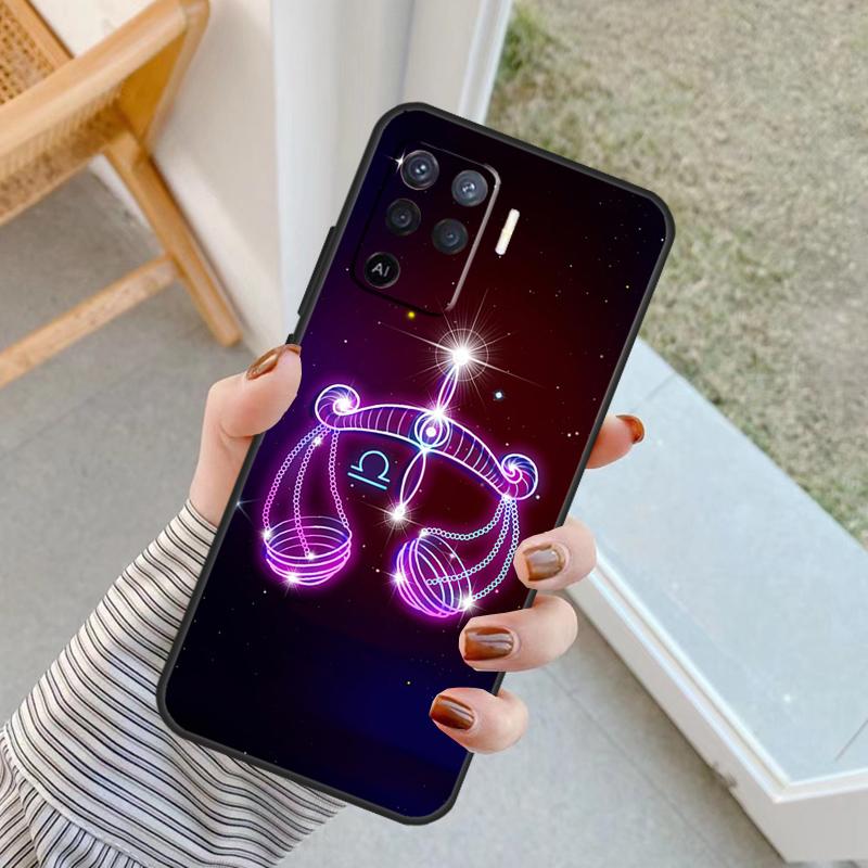 Zodiac Signs Case For Oppo A76 A16 A96 A17 A18 A60 A80 A40 A38 A58 A78 A98 A94 A74 A54 A15 A57 A77 A5 Pro