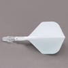 Cuesoul ROST T19 Shaft Integrated Big Standard White Clear Small Size Two-Tone Dual-Material Flights, Shape, 3-Club Set, Flights, Shafts,