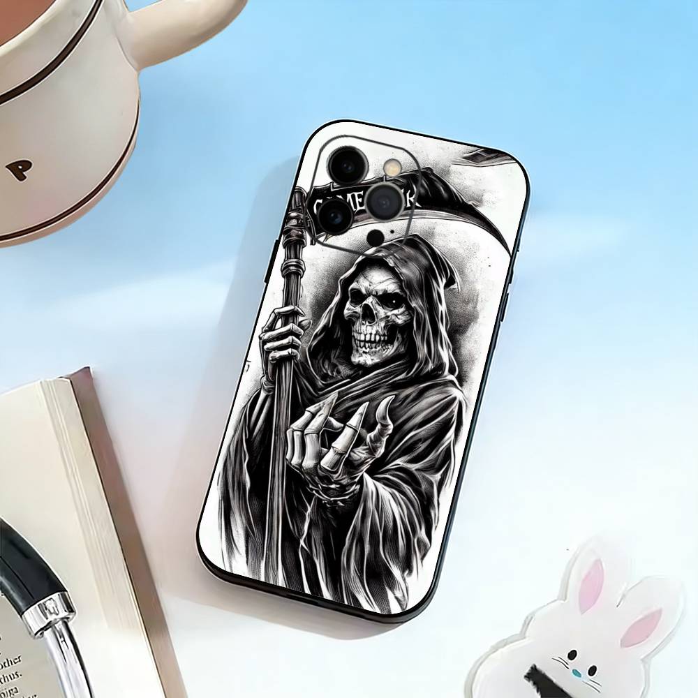 Reaper Skull Skeleton Gun-RSG  Phone Case Silicone Soft For IPhone 17 16 15 14 13 12 11 X XR Plus Pro Max Plus