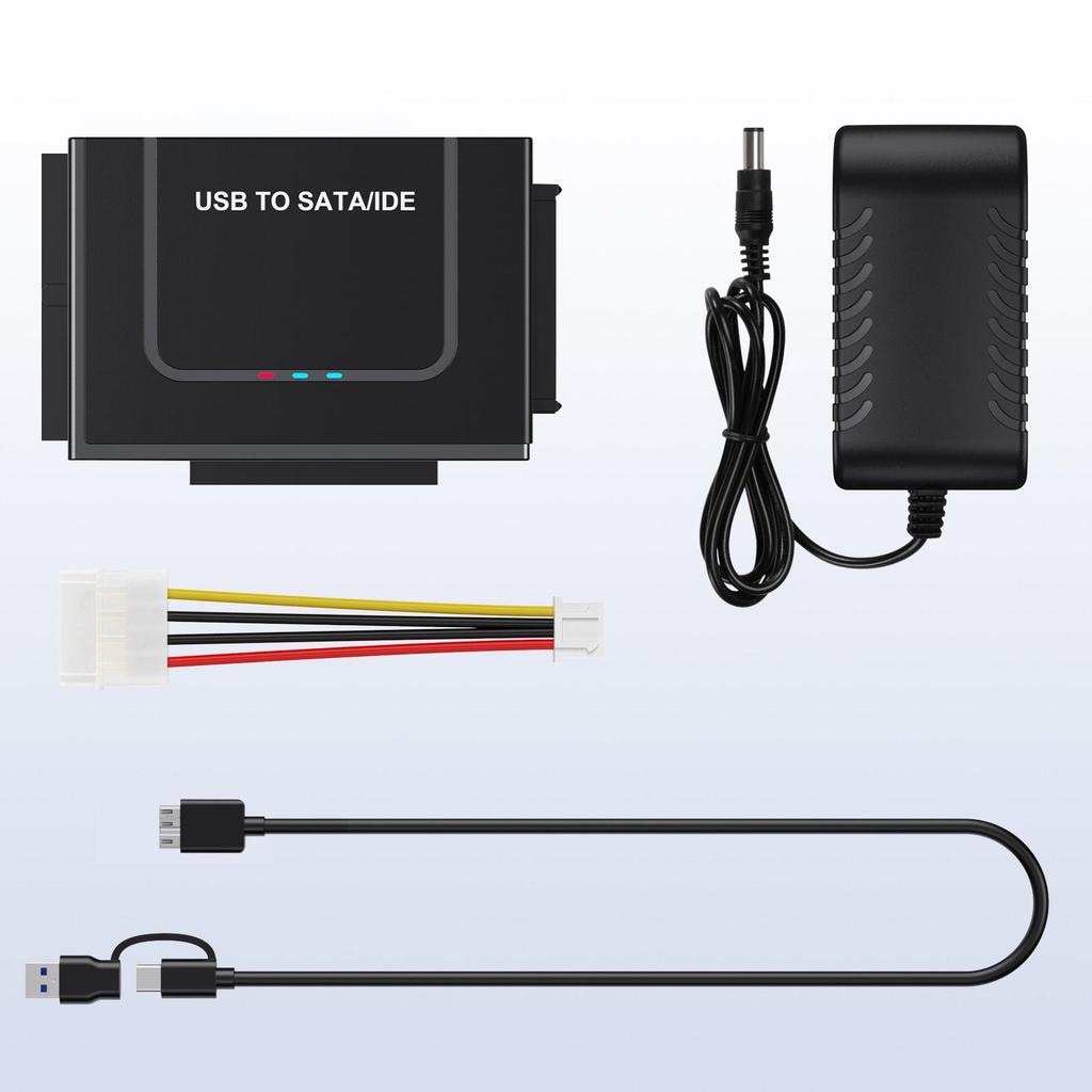 USB 3.0 to IDE/SATA Hard Drive Converter - Multifunctional Cable for 2.5"/3.5" Drives