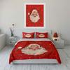 Santa Claus and Snowflake Design Bedding Duvet Cover Set Duvet Cover Pillowcases  (1*Duvet Cover 2*Pillowcases, Without Duvet Insert)