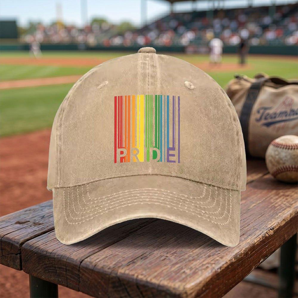 LGBTQ Pride Rainbow Washed Baseball Cap Adjustable Buckle Lightweight Breathable Unisex AllSeason