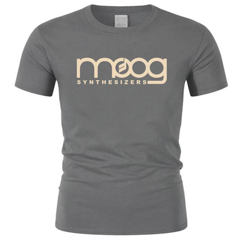 Men Cotton Tshirt Black Teeshirt Moog Synthesizer Boneck Tee MOOG BRAND Tshirt Male TOPS