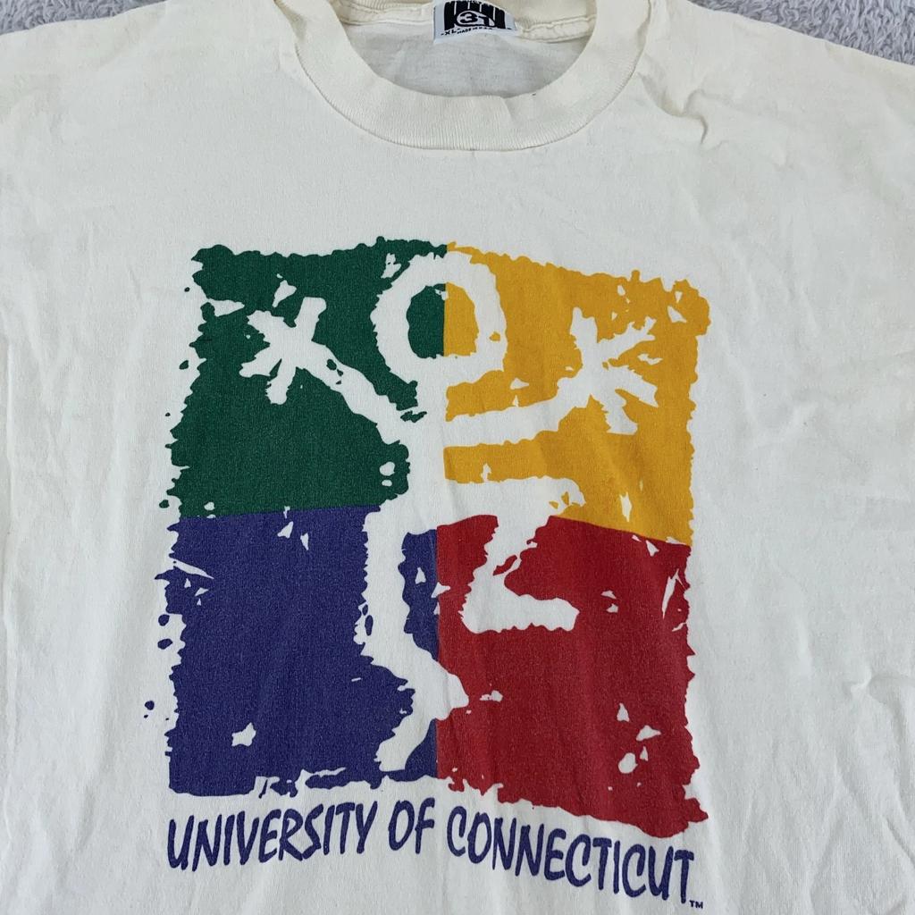 Vintage University of Connecticut Shirt Large NCAA Basketball College 90s