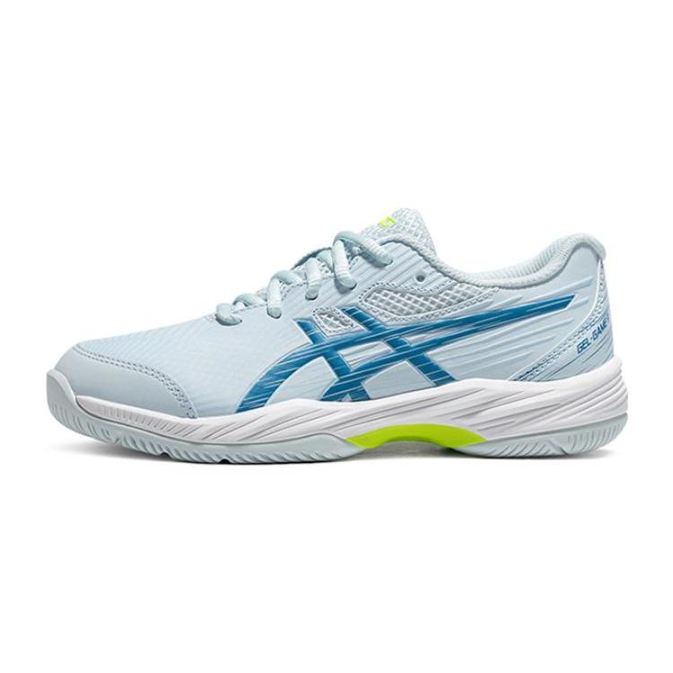 

Asics Gel Game 9 Synthetic Leather Low top Kids Training Shoes Blue 1044A052-400 37.5