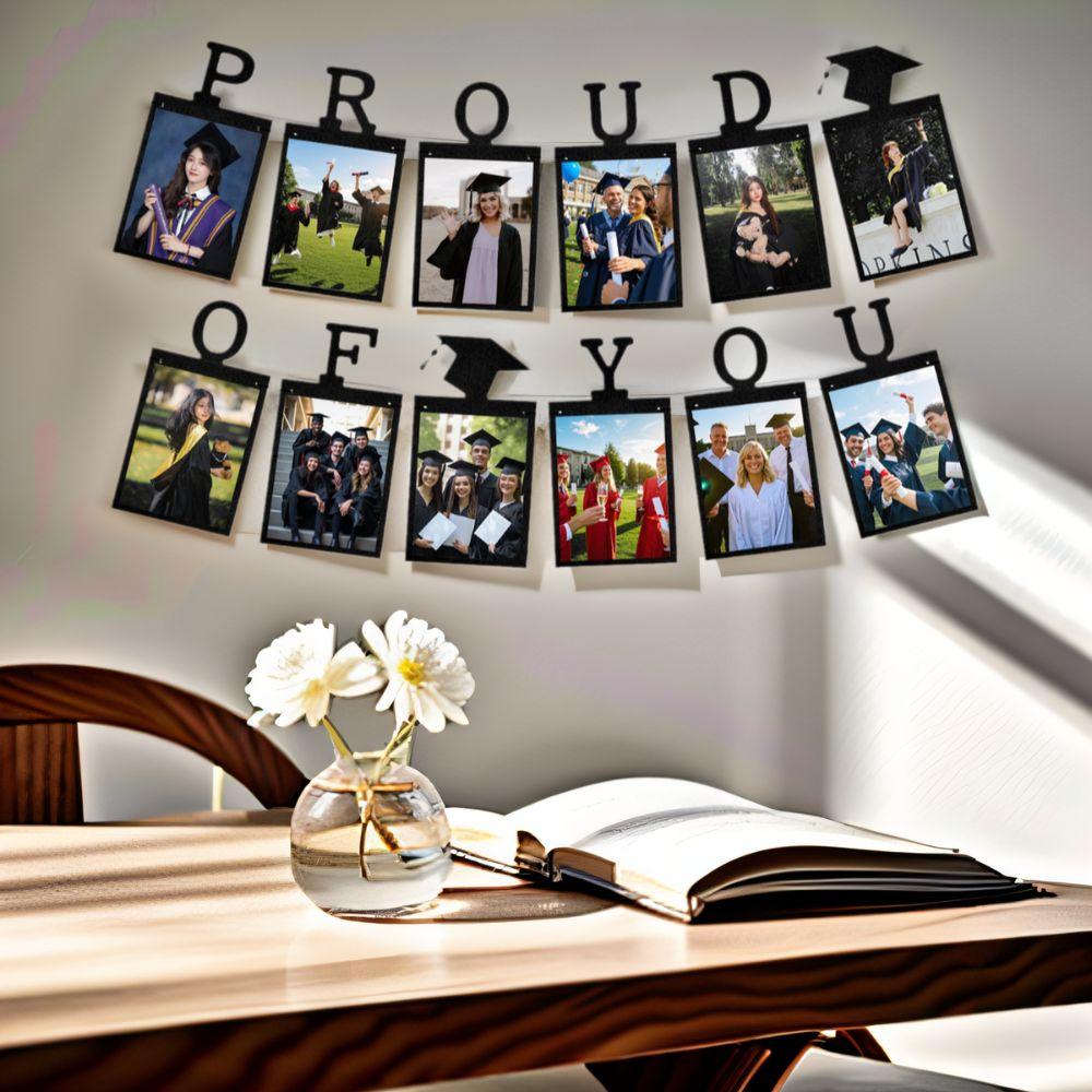 Celebrate Graduation Photo Banner Proud of You Graduation Hanging Decor  Party Favors