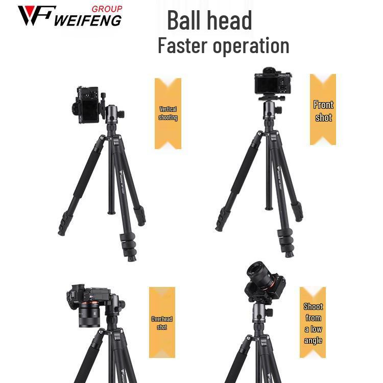 8 Wei Feng 628B Portable DSLR & Mirrorless Camera Tripod for Professional Photography & Mobile Selfies