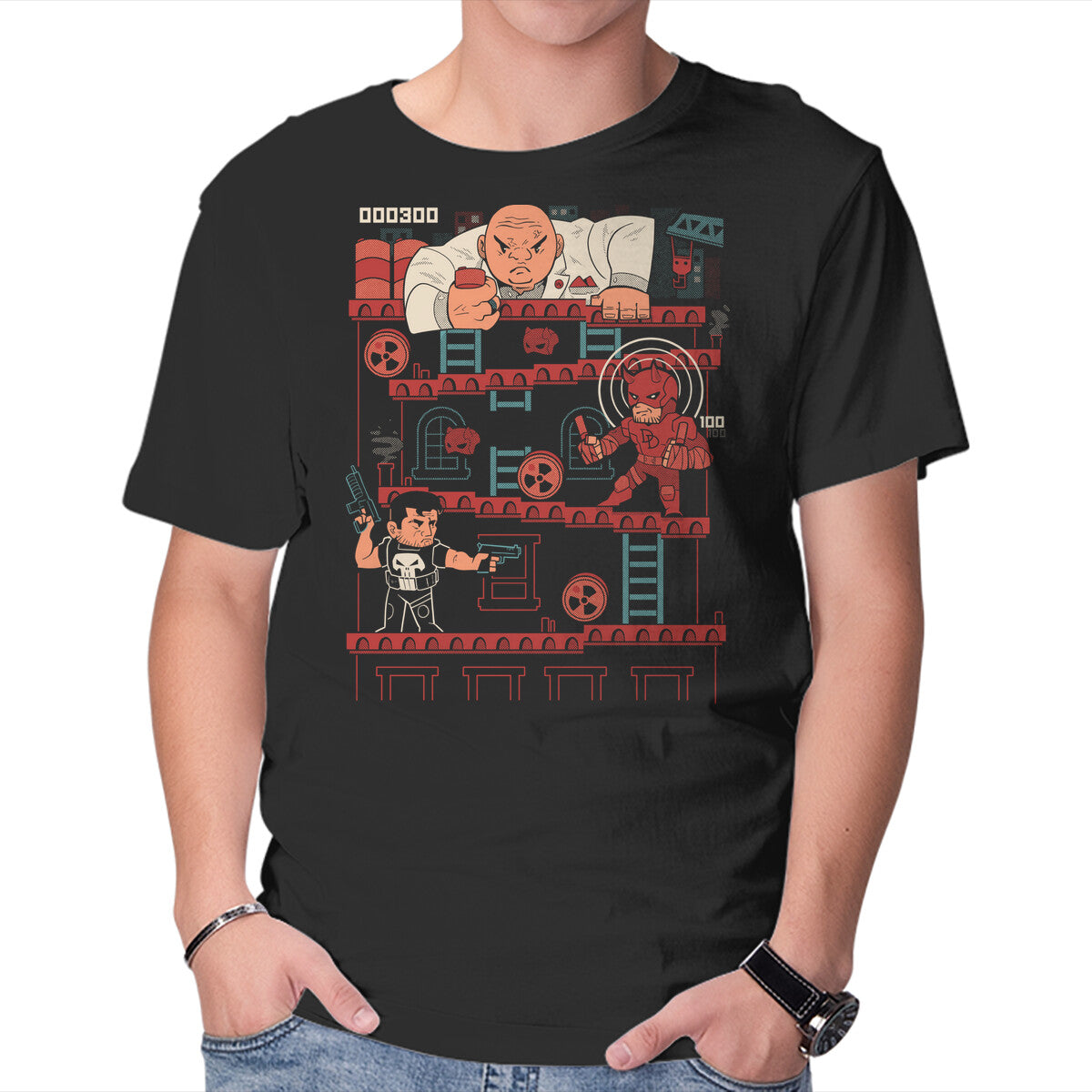 Unisex Crew Neck T-Shirt Hell’s Arcade Graphic Short Sleeve Casual Tee XL