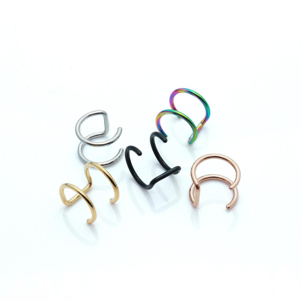 U-shaped Double Circle Ear Clips | C-shaped No-Piercing Earrings | Lip Ring Jewelry | New Style