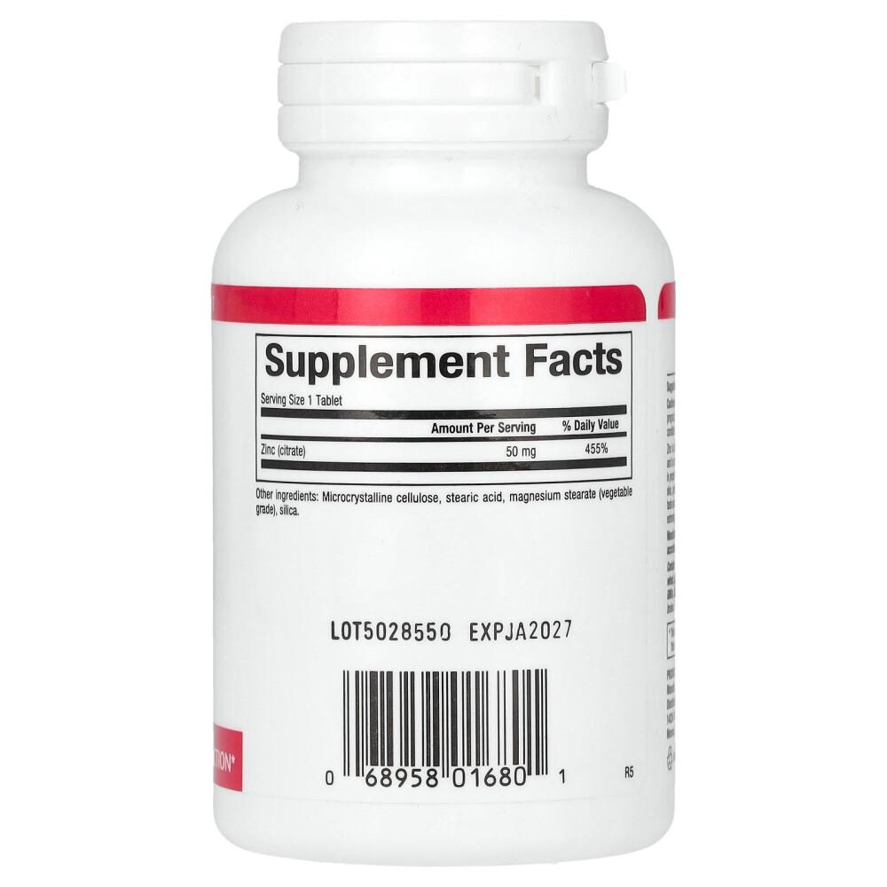 Natural Factors Zinc Citrate 50mg Tablets, 90 Count (2-Pack)