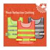 Red Mesh Reflective Safety Vest - Fluorescent Nighttime Traffic Command Vest