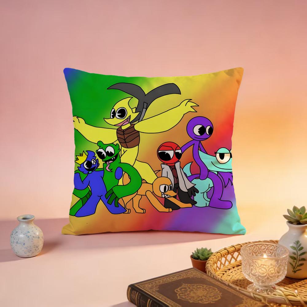 Beliebte RRainbow Friendsed Kissenbezug Premium Hautfreundlicher Kissenbezug Vielseitig für Zuhause Büro Reisen