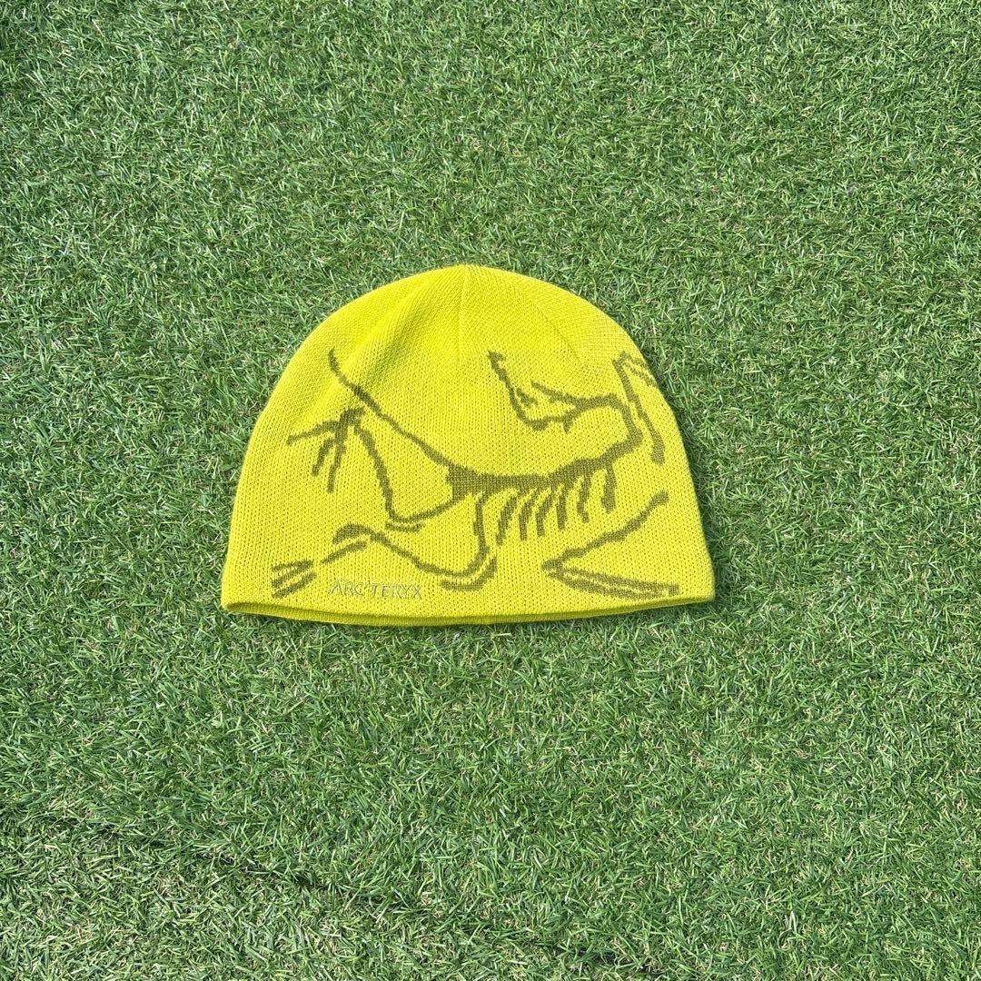 Used Arc teryx logo embroidery beanie knit hat