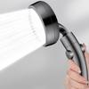 Plastic High Pressure Shower Head Adjustable with Stop Button Rainfall Showerhead Easy Install Water-Efficient