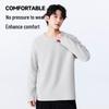 MINISO Men's Waffle Knit Long Sleeve T-Shirt