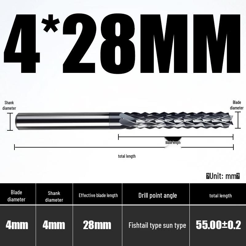 

Aokewen Tungsten Steel Corn End Mill for Composites