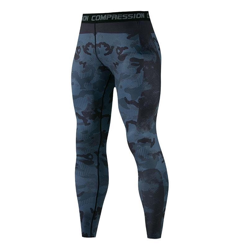 Collants de fitness à séchage rapide pour hommes - Pantalons de yoga et de course à pied à imprimé numérique