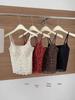 Herbst/Winter Französische Spitze Mit Stäbchen Verstärkte Rückseite Camisole - Warmes, Sexy Girly Basisschicht Top
