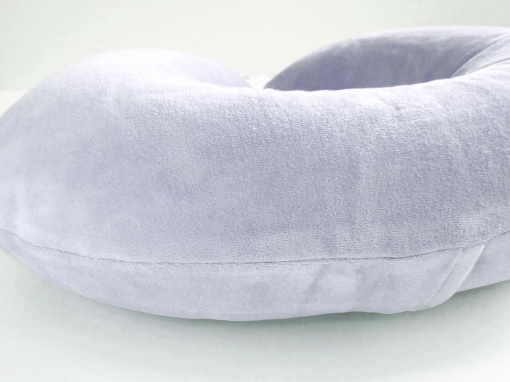 ADVANCE Travel Air Neck Pillow, Soft, Shirred, Made in Japan, Purple, PP