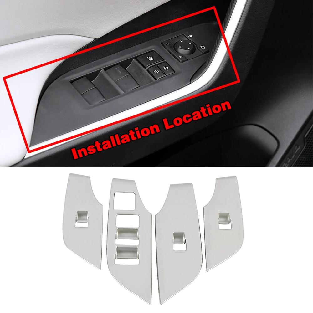 For Toyota Rav 4 Rav4 5 Gen 2019-2024 Interior Moulding Dashboard Central Control Color Change Modify ABS Matte Silver Sticker