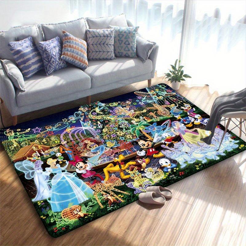 1pz Tappeto Disney Topolino e Minnie Tappeto Area Tappeto Antiscivolo Lavabile a Mano Tappetino per Pavimento Adatto per Soggiorno Camera da Letto Decorazioni per la Casa