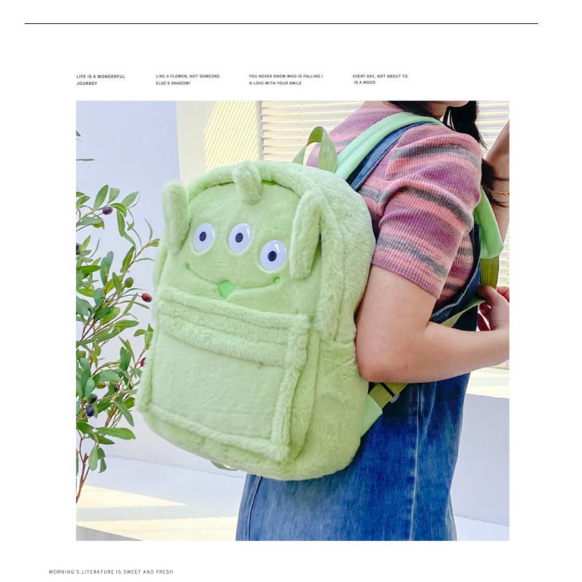 2023 New Summer Strawberry Bear Backpack Large Capacity Thickened Plush Cartoon Bag For Sweet Girls