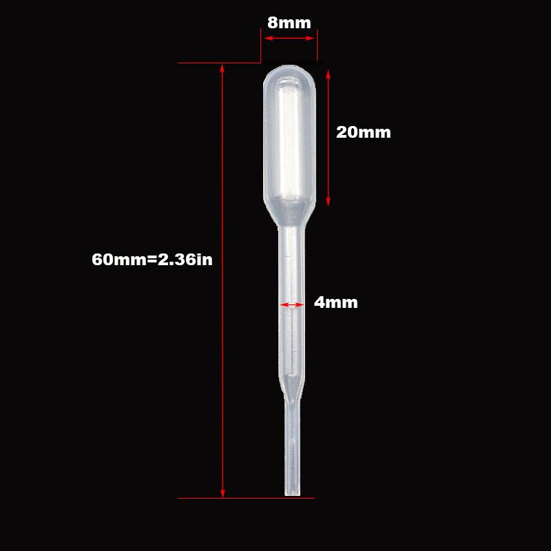 100pc Science Medical Microbiology Experiment Graduation Heat 0.2ml Transparent Pipette Disposable Safety Plastic Dropper
