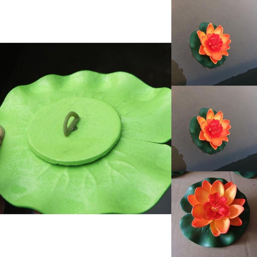 Elegant 10cm Artificial Lotus Flower Water Lily Fake Plant For Swimming Pool Decor