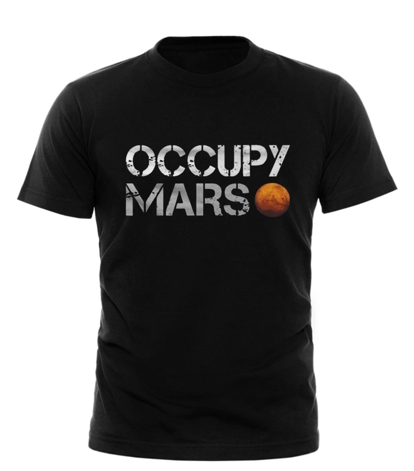 

OCCUPY MARS футболка с принтом, как носит Илон Маск, все размеры, черная, унисекс XL
