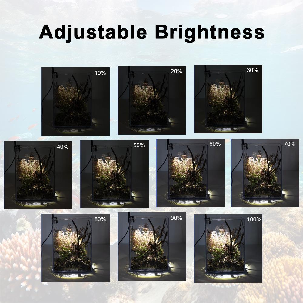 Aquarium LED Light USB 5V 3W Aquatic Lighting Clip-on Lamp for Fish Tank