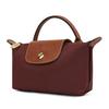 Longchamp Le Pliage Original Metal Zipper Snap Closure Nylon Tote Bag Women Tote Bag Burgundy 34175089P87