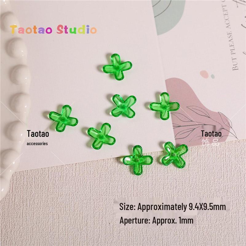Four-Leaf Clover Pendant with Retro Phone Chain, Bracelet, DIY Jewelry, Acrylic Star Beads Standard