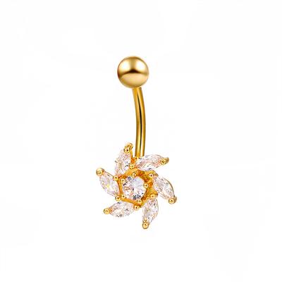 Haute Qualité Piercing Nombril Anneaux de Nombril Piercing Nombril Bijoux de Corps Fleur Clous de Nombril