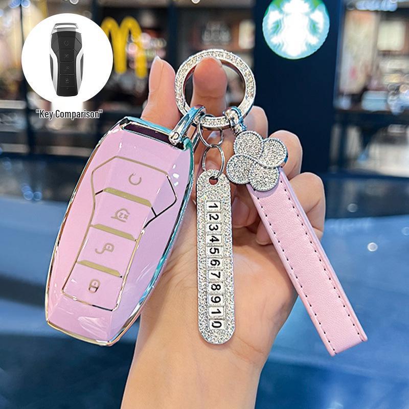 BYD Key Cover for Dolphin Song, Qin DMI, Han EV, Yuan Pro, Tang, Seal, GT, and Seagull - Summer Edition