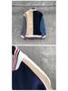 TIME BREATHE Men's Autumn/Winter Woolen Color Block Stand Collar Jacket