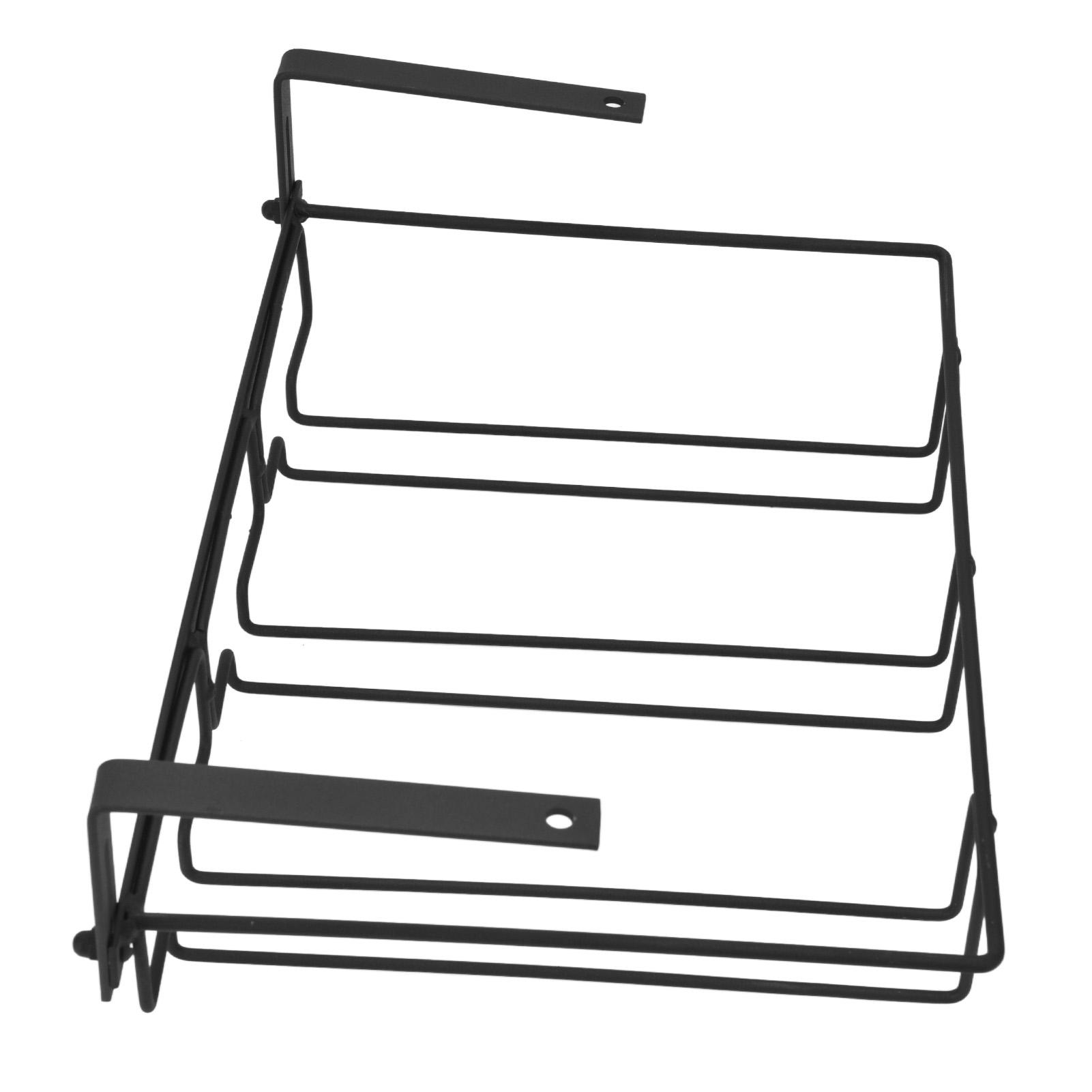 Регулируемая стеклянная полка для хранения Железная 3-слотовая Подвесная полка для бокалов вина для кухни Бара 1430₽