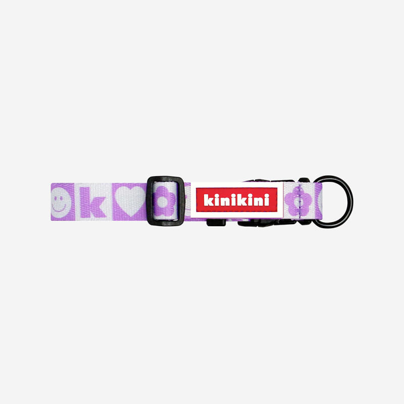 KINI SMILE CHECK COLLAR_PURPLE (Leash) S