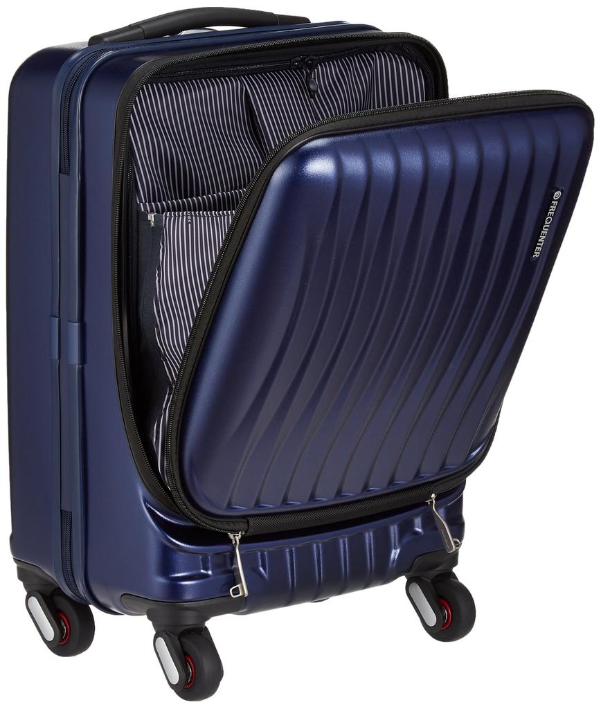 Valiză cu fermoar Clam Advance, 4 roți, cu opritor, roți frontale deschise, 34L, recipient de 46 cm [Frequenter] silențioasă/silențioasă 1-216 3,6 kg