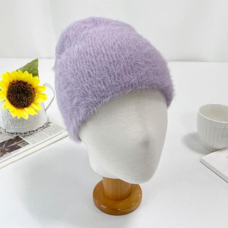 Women s short beanie sky blue winter hat C6503_Cocoa
