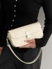 Einfarbige PU-Leder-Schultertaschen für Damen Trendige Einfache Mode Damen Hand-Handtaschen Luxuriöse Damen Achseltaschen