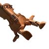 Fine Texture 3D Violin Printed Figurine, Creative Sitting Sculpture with Wood-Grain Details, Niche Desktop Art Decor Miniature String Instrument