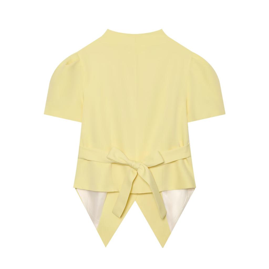 European and American style, new women's clothing, fashionable, casual, slim and thin bubble short-sleeved jacket