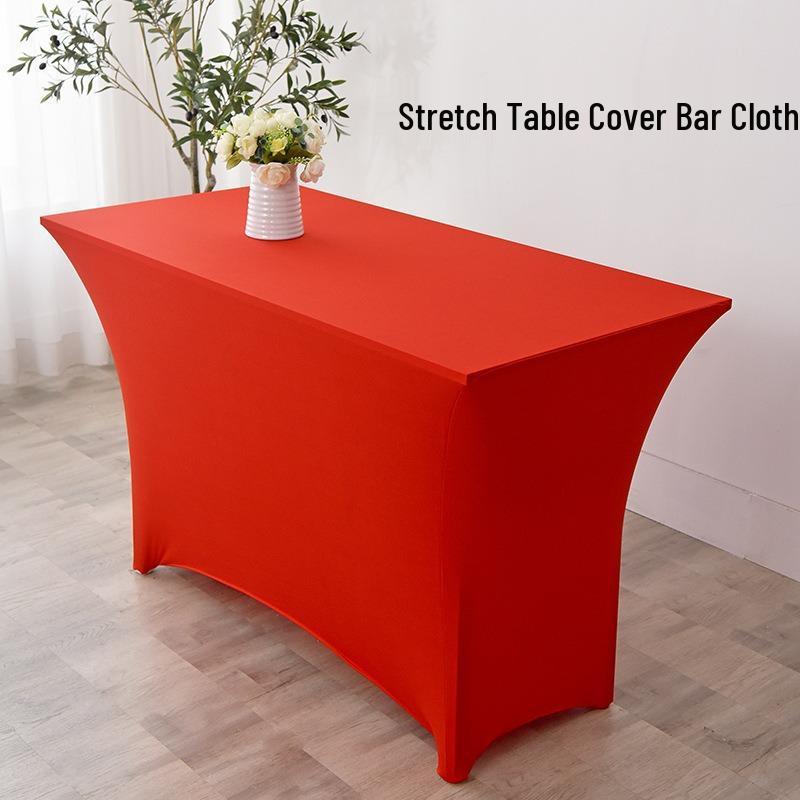 Premium Dustproof Stretch Tablecloth for Events: Thick, High-End Rectangular Cover for Restaurants, Hotels, Weddings, and Banquets
